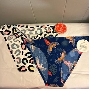 NWT SPLENDIES BIKINI PANTY SET M